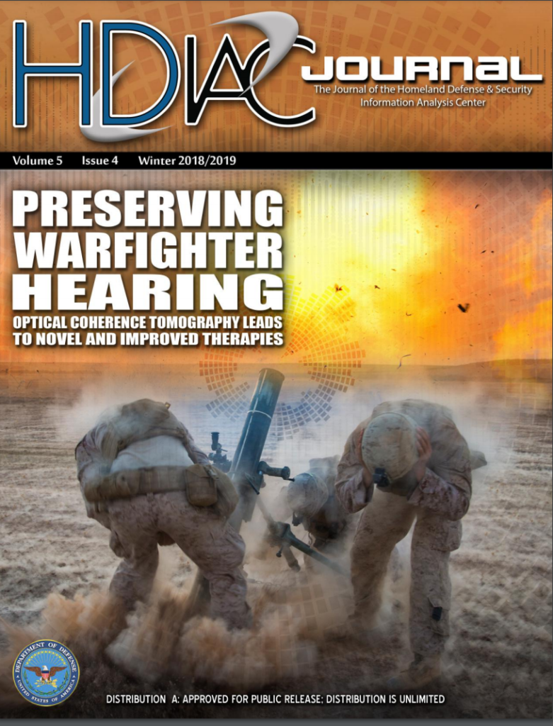 HDIAC Journal Winter 2018 - Preserving Warfighter Hearing_Optical Coherence Tomography Leads To Novel and Improved Therapies