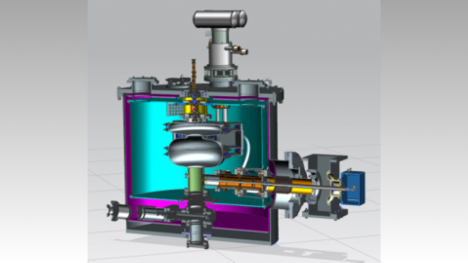 3D Rendering of Fermilab's electron beam accelerator prototype.
