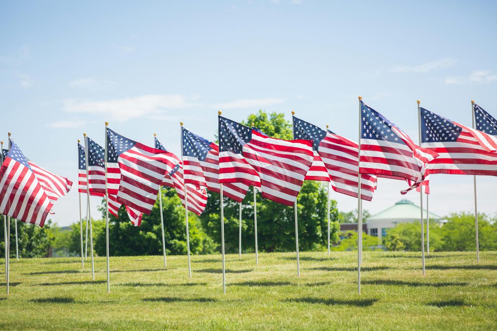 American flags