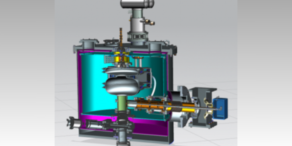 3D Rendering of Fermilab's electron beam accelerator prototype.